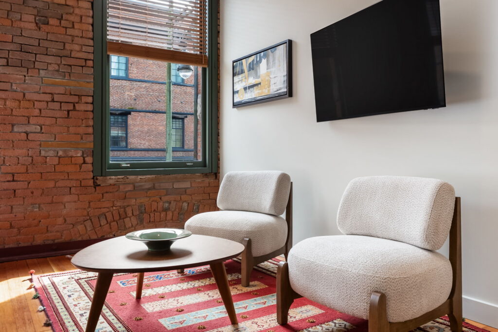 Loft apartment at Block House, a heritage boutique aparthotel in Gastown.