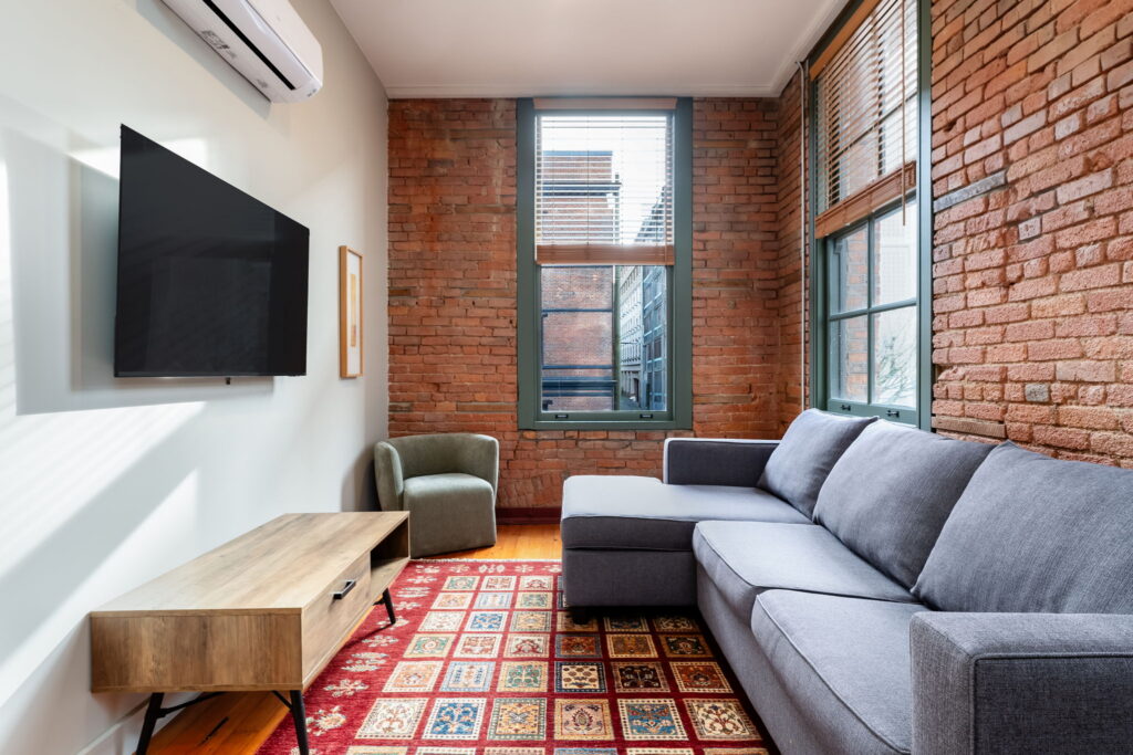 Signature loft apartment at Block House, a heritage boutique aparthotel in Gastown.