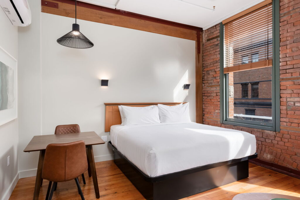 Loft apartment at Block House, a heritage boutique aparthotel in Gastown.