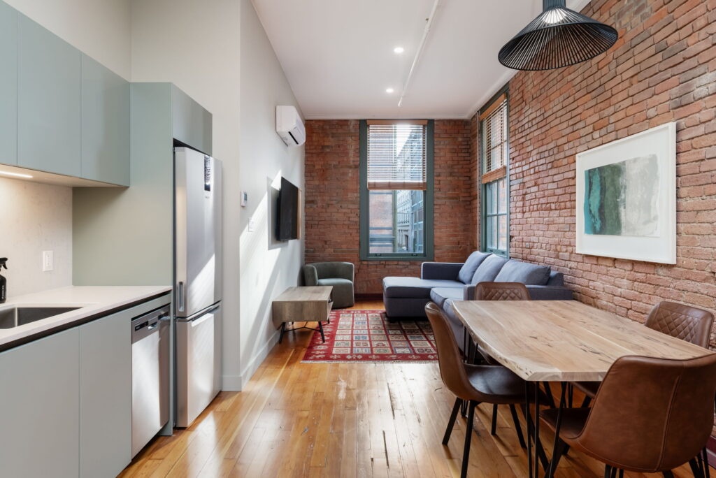 Signature loft apartment at Block House, a heritage boutique aparthotel in Gastown.