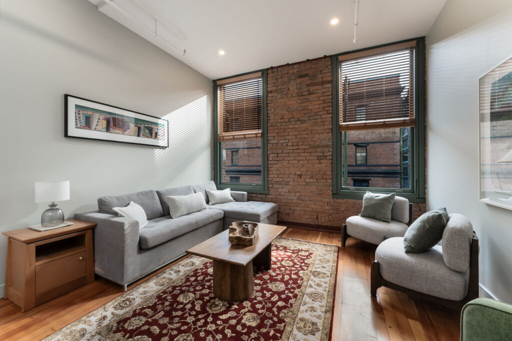 Deluxe loft apartment at Block House, a heritage boutique aparthotel in Gastown.