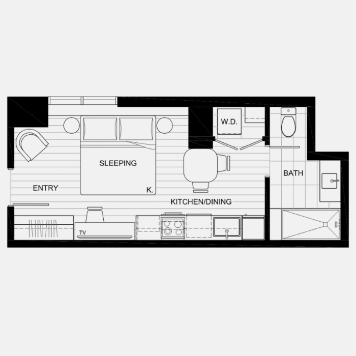 Studio Apartment Floor Plan